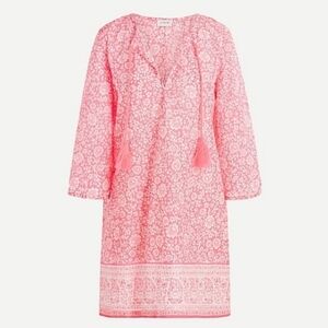 J Crew Pink White Tunic Top